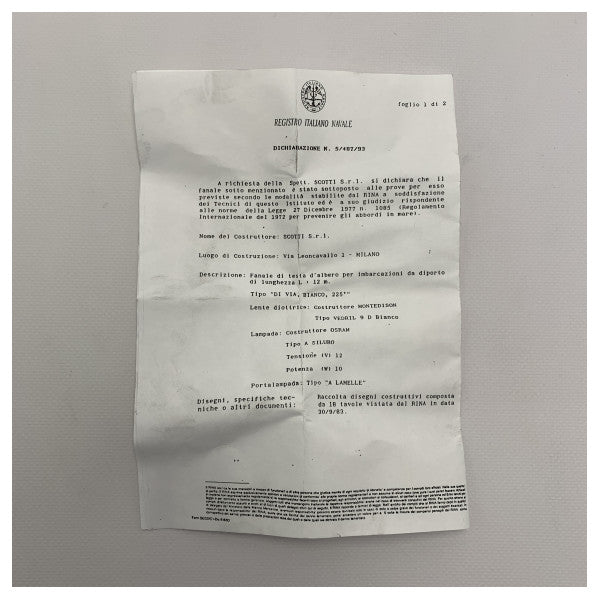 C.S. Milano perän navigointivalo valkoinen - 158798