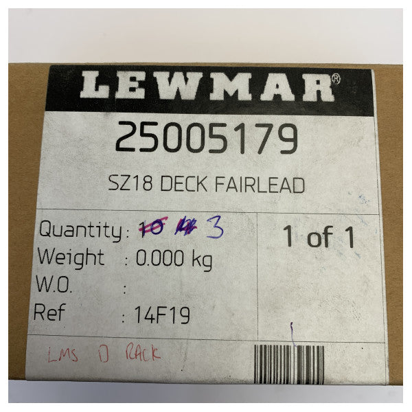 Lewmar 25005179 SZ18 dæk-fairlead