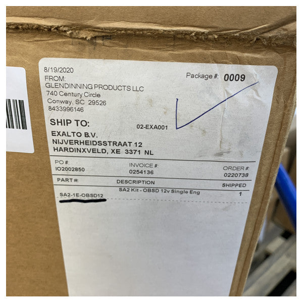 Glendinning SA2 Smart Actuator Single Outboard 12V Control System - SA2-1E-OBSD1