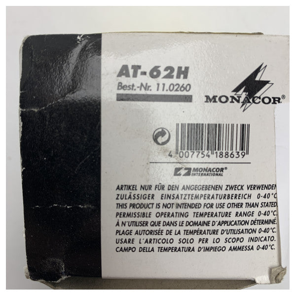 موناكور مقياس جهد أحادية الصوت 8 أوم 100 وات - AT-62H