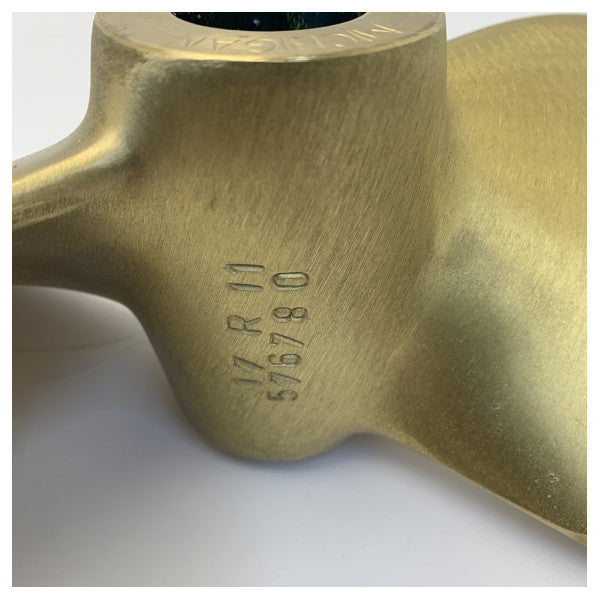 Michigan Propellers 2-Blade Brass GL235 Propeller 17x11 RH 30mm - 576780