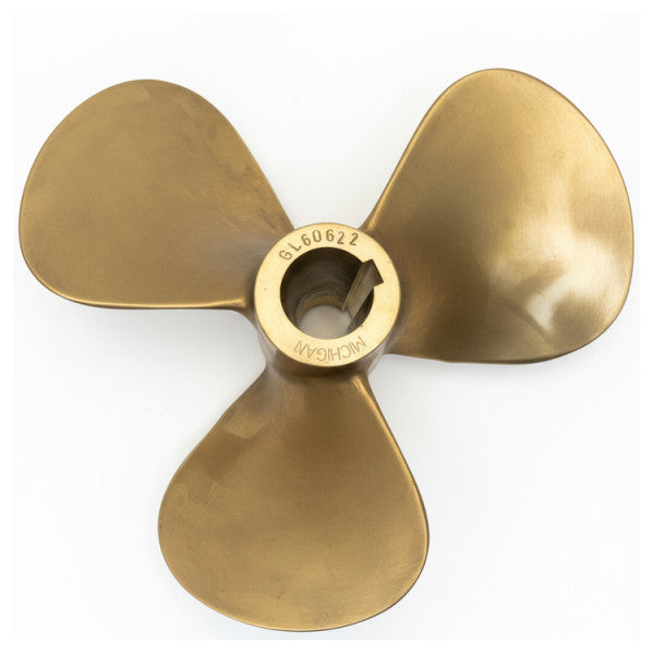Michigan Propellers 3-Blade Brass Propeller GL352 23x15 RH 40mm - 668386