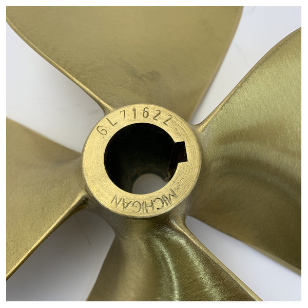 Michigan Propellers 4-Blade Brass Propeller GL469 19x1 RH 35mm - 850012