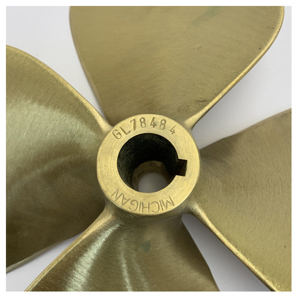 Michigan Propellers 4-Blade Brass Propeller GL469 17x12 LH 30mm - 850117