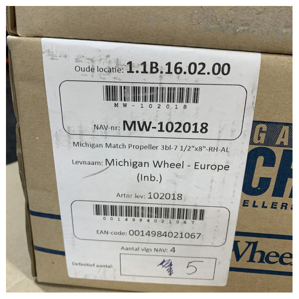 Michigan Match 3 pala in alluminio Elica 7.5 x 8 RH - 102018