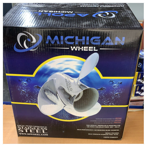 Michigan Apollo 3-bladet rustfri stålpropel 14 5/8 x 23 LH 993036