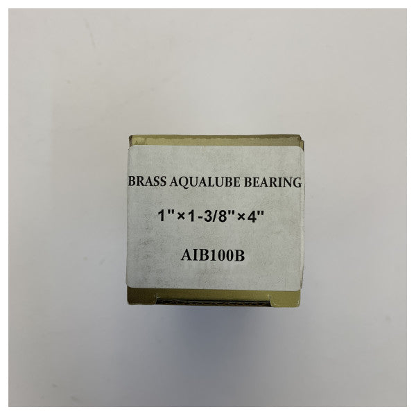 Michigan AquaLube Rubber Bearing Brass 1in x 1-3/8in x 4in - AIB100B