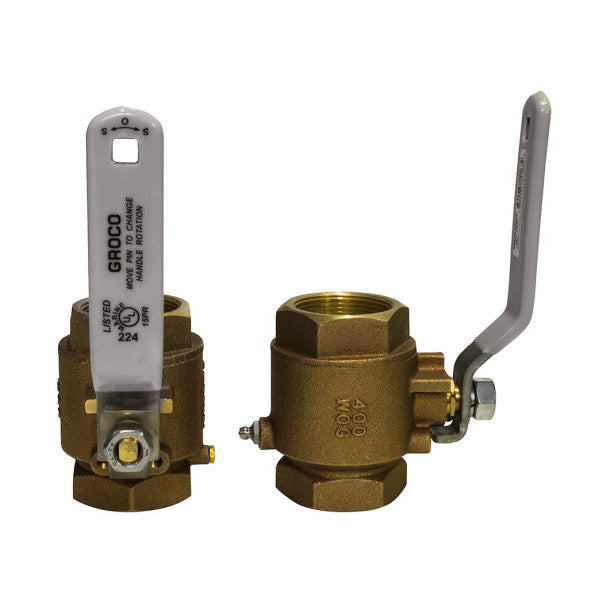 Valvola di chiusura in bronzo Groco da 1 1/4 di pollice - 163024