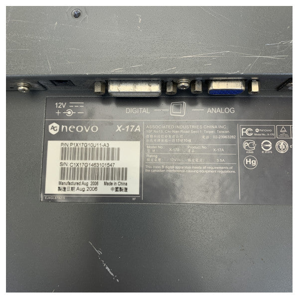 مستعمل Neovo X-17A شاشة عرض لمس بحرية 17 بوصة