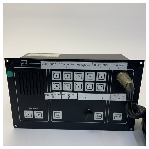 Zenitel ETB-10V5 Système d’interphone marin 10 lignes - Station de commande talkback - D’occasion