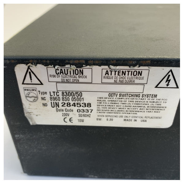 Philips Allegiant LTC-8300-50 Video Matrix Switcher Security System - Used
