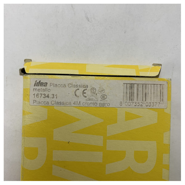 Vimar 16734.31 chromowana czarna płyta montażowa ramy