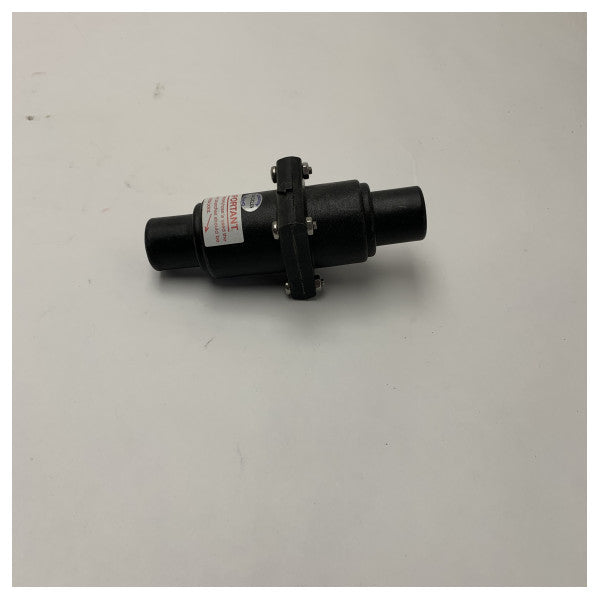 Whale Marine Siyah Hat İçi Çekvalf 38mm - Pompa ve Hortum Sistemleri için Dayanıklı Geri Dönüşsüz Valf