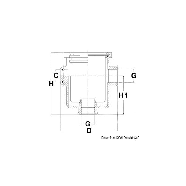 Φίλτρο θαλάσσιου νερού RINA 2 από επινικελωμένο ορείχαλκο - Ανθεκτική, ανθεκτική στη διάβρωση διήθηση για θαλάσσια συστήματα