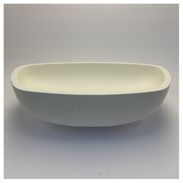Glass Design Square ovenpåliggende badeværelsesvask New Quad Bianco Matt