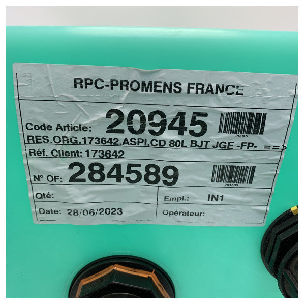 Бак для води Promens 80л чорний з датчиком рівня - 284589