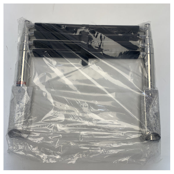 Plastimo teleskooppiset uimatikkaat 4 askelmaa ruostumatonta terästä musta