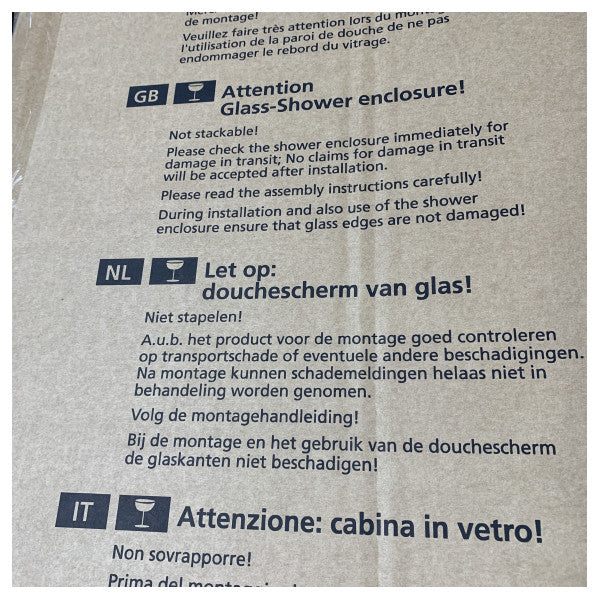 Kermi Ibiza 2000 bi-fold brusedør I2FTD60190 kompakt design