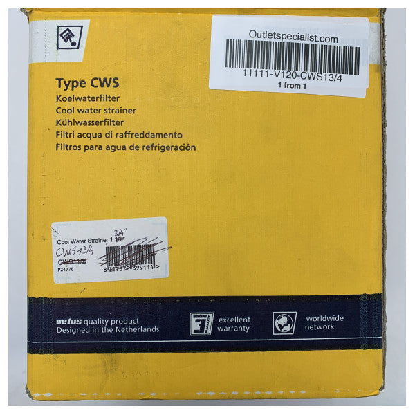 Vetus CWS13/4 Marine sjøvannkjølefilter 1 3/4 tommer
