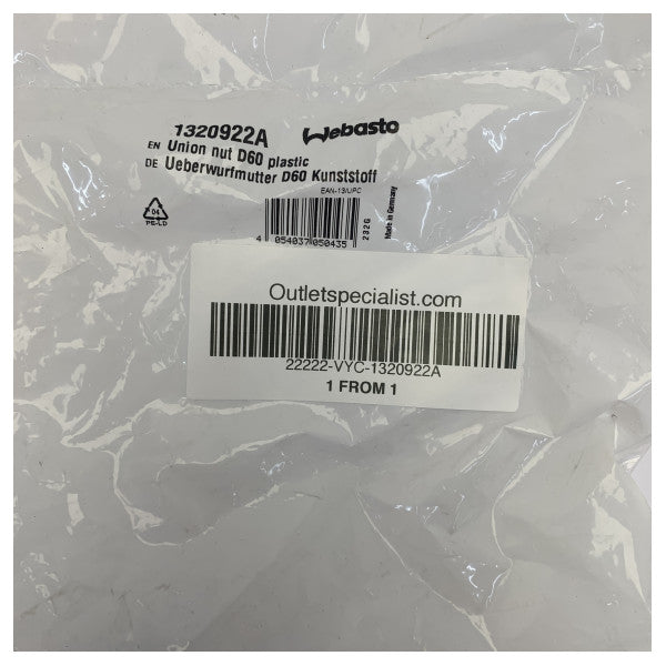 Webasto 1320922A Air Ducting Control Valve / Connector - Yacht Hardware