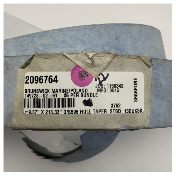 Quicksilver 595 Gráficos Marítimos Faixa Lado Estibordo Azul - 218,33 x 9,07 polegadas