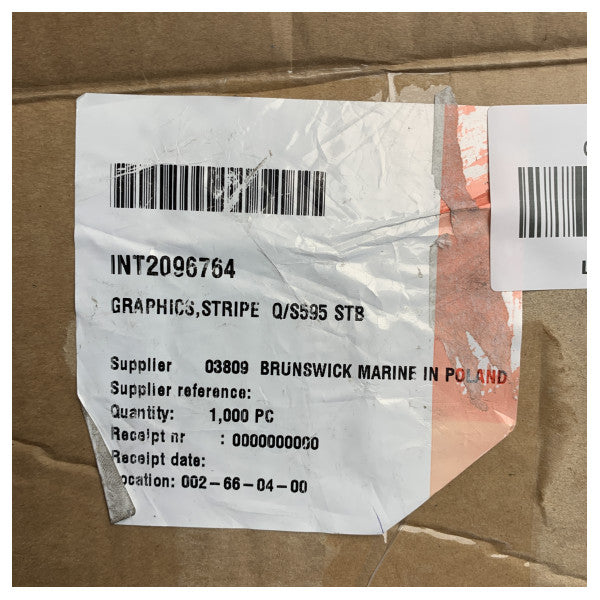 Quicksilver 595 Gráficos Marítimos Faixa Lado Estibordo Azul - 218,33 x 9,07 polegadas