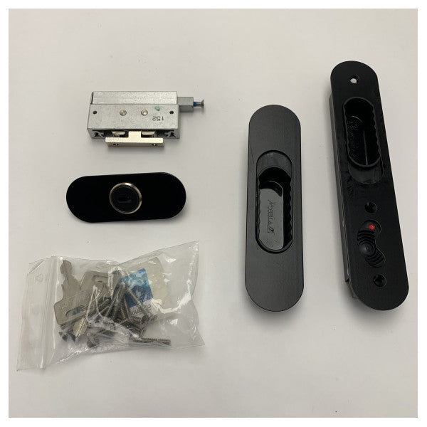 Southco Black Marine Side Door Lock Set with Handles and Cylinder Lock