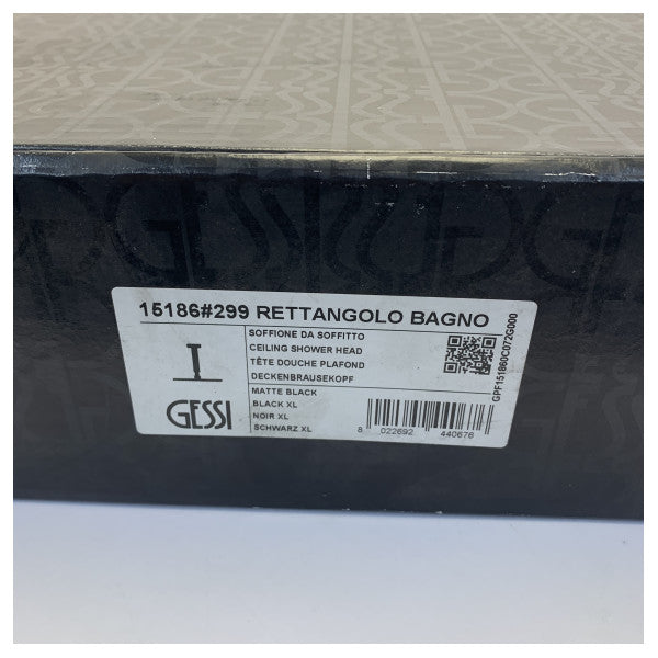 Κεφαλή ντους και βραχίονας Gessi Matte Black 15186-299 - Ναυτιλιακό εξάρτημα για γιοτ