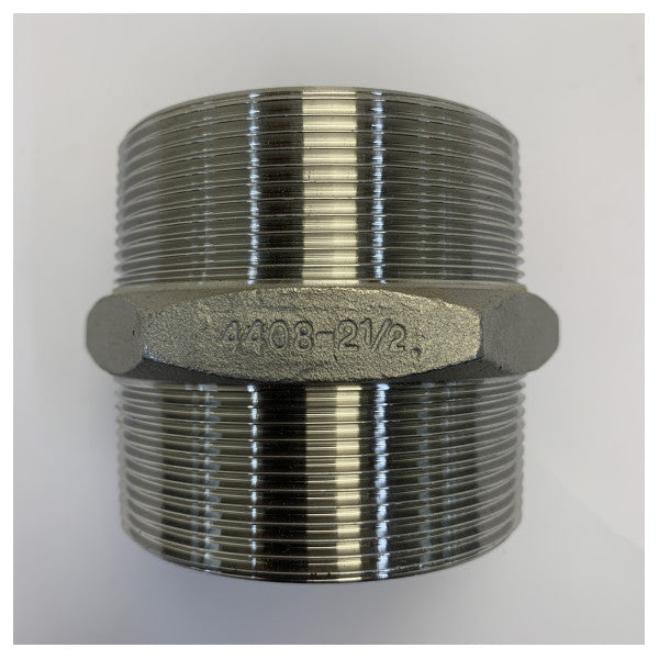 Marine Pipe Nipple PN16-R6038 - 2 1/2 Inch Heavy Duty Metal Pipe Fitting