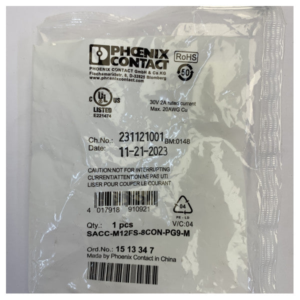 Phoenix Contact SACC-M12FS-8CON-PG9-M sensor-/aktuatorconnector
