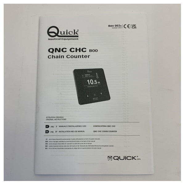 Quick QNC CHC Marine Chain Counter and Windlass Control Panel 12/24V