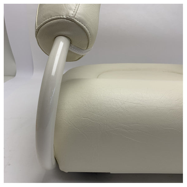 Baja 112 white coated speedboat pilot seat with pedestal - 1042056-WOL
