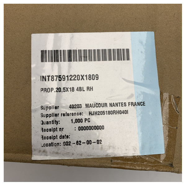 マウクール高品質20.5 x 18 4ブレードRHマリンプロペラ真鍮40 mm - HJH205180RH04