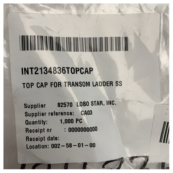Tapa superior para escalera de espejo de popa CA03 calidad marina