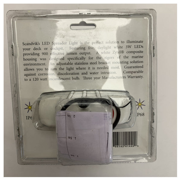 Scandvik Bracket Mount LED Spreader Light 12V abjad - 41440P