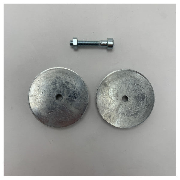 Anodo Quicksilver Rose para timones Ø 90mm 500g par de peso