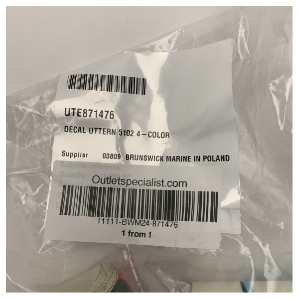 Uttern 5102-4 Värilogo-setti alkuperäisellä tyypillä ja logolla