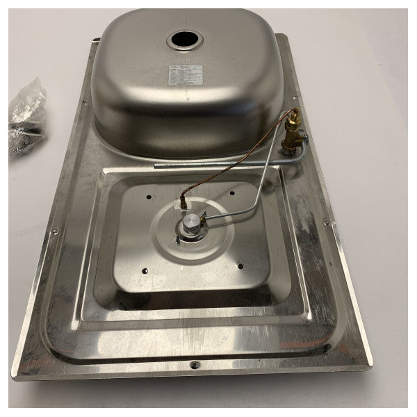 ボート用のシンクとシングルガスバーナーを備えたステンレススチールマリンキッチンコンボユニット - COMB1F6035CG