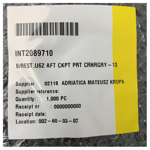 Uttern U62 arka Kokpit Yastığı Eğik Sol Taraf Antrasit - 2089710