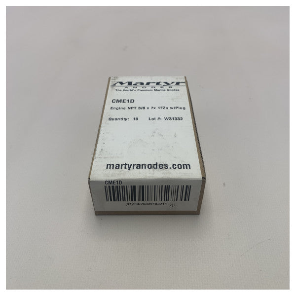 Цинковий анод системи охолодження двигуна Martyr в комплекті з латунною пробкою