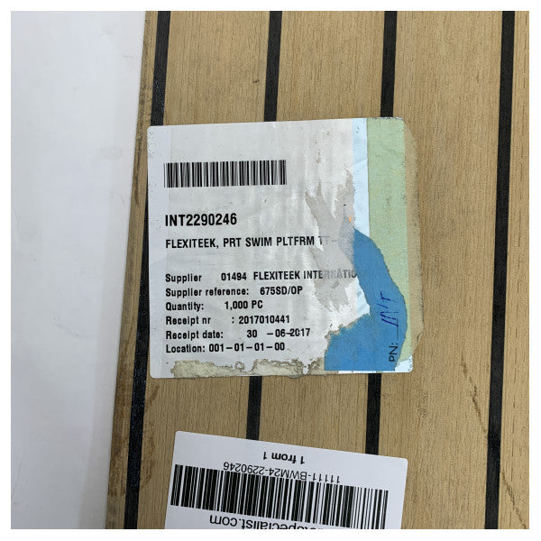 Quicksilver 675 Güneş Decki Port Tarafı Yüzme Platformu Flexiteak ekleme - 2290246