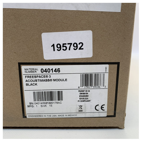 Μονάδα υπογούφερ Bose pro Freespace 3 μαύρο acoustimass -