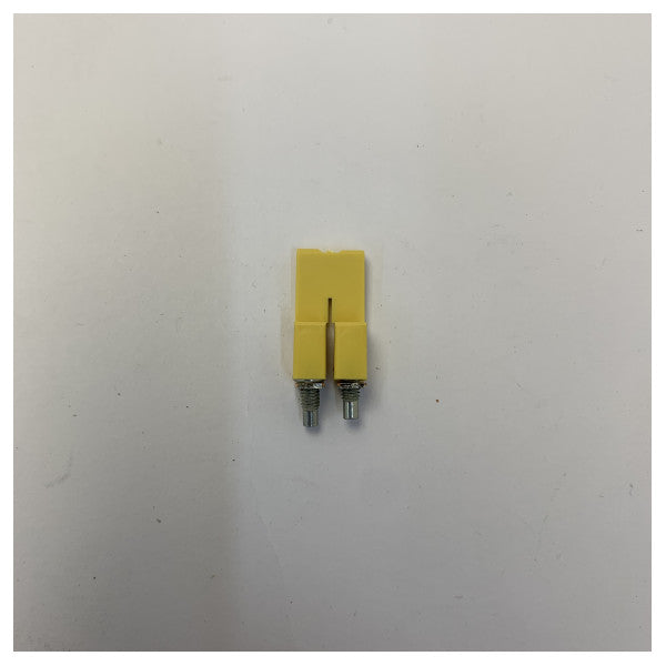 WQV 2.5/2 2-Pole Jumper Link Electrical Connector for Terminal Blocks - Yellow