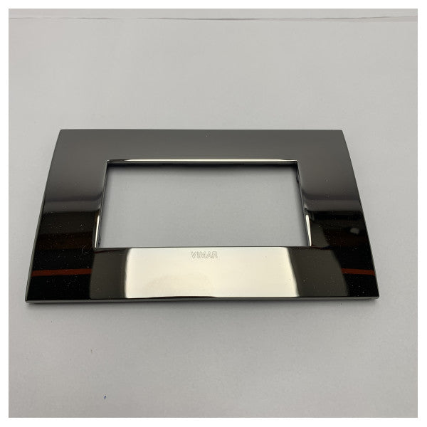 Vimar 19654.09 Arke Classic 4 Modulu Black Chrome Cover Plate