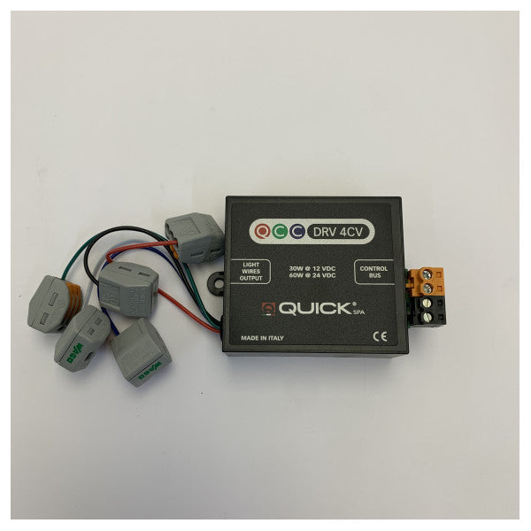 Quick L-QCC-DRV 4CV RGBW LED-stripdriver Farvekontrol 12/24V