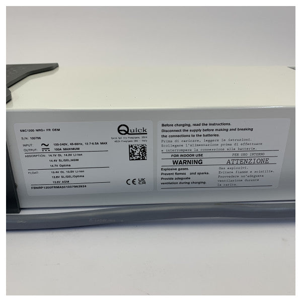 Quick SBC 1200 NRG+ batterilader 12V 100A Li-Ion- AGM - bly