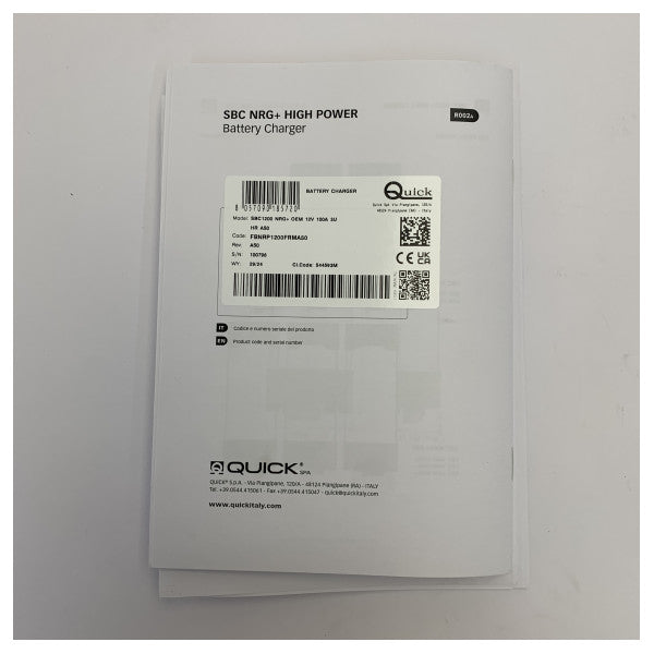 Quick SBC 1200 NRG+ batterilader 12V 100A Li-Ion- AGM - bly