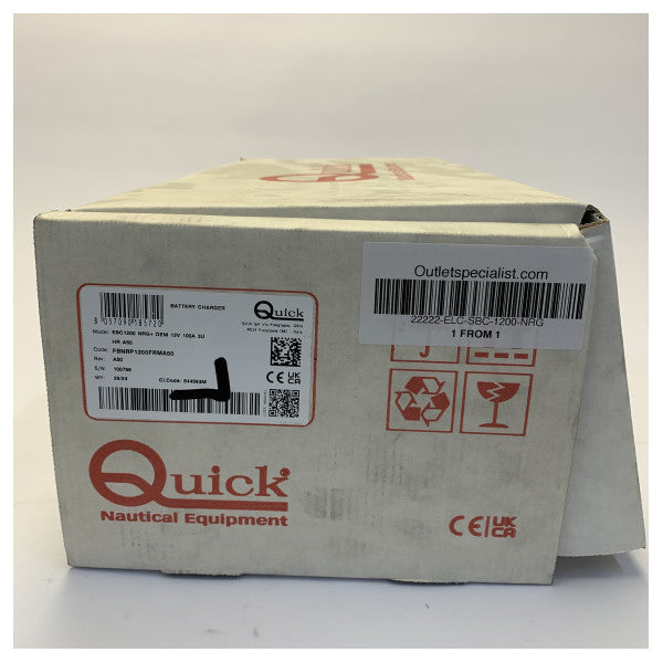 Quick SBC 1200 NRG+ batterilader 12V 100A Li-Ion- AGM - bly