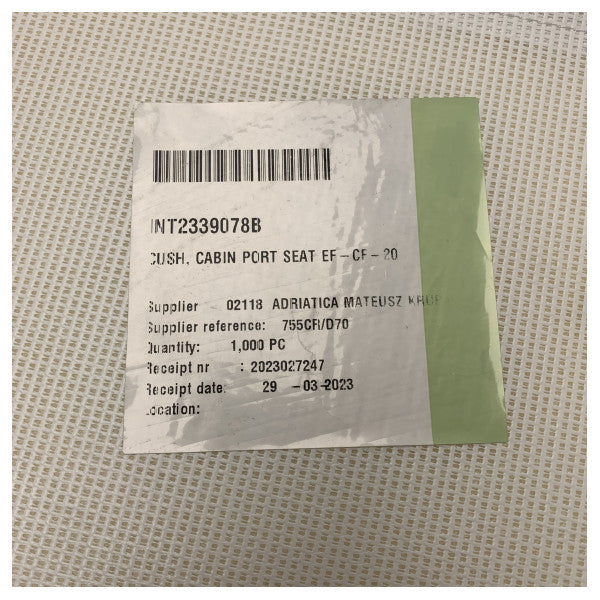 Coussin de siège port de cabine Quicksilver Activ 755 Cruiser et Uttern D70 gris