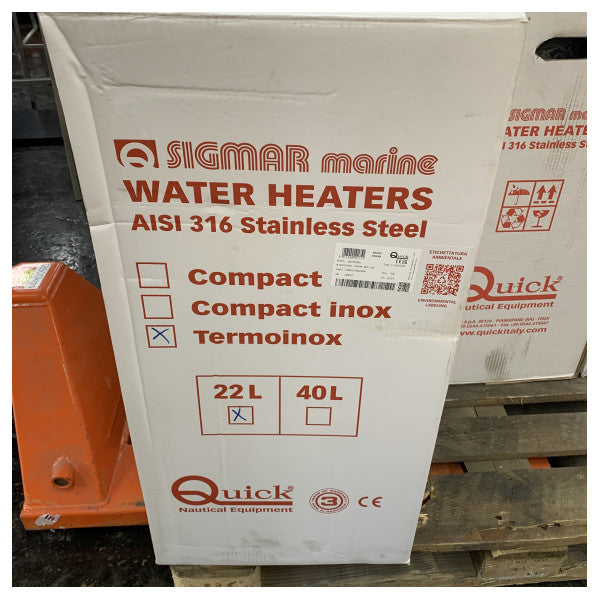 Chauffe-eau marin Quick B022UT - chaudière 22L 110V - Nautic Boiler B3